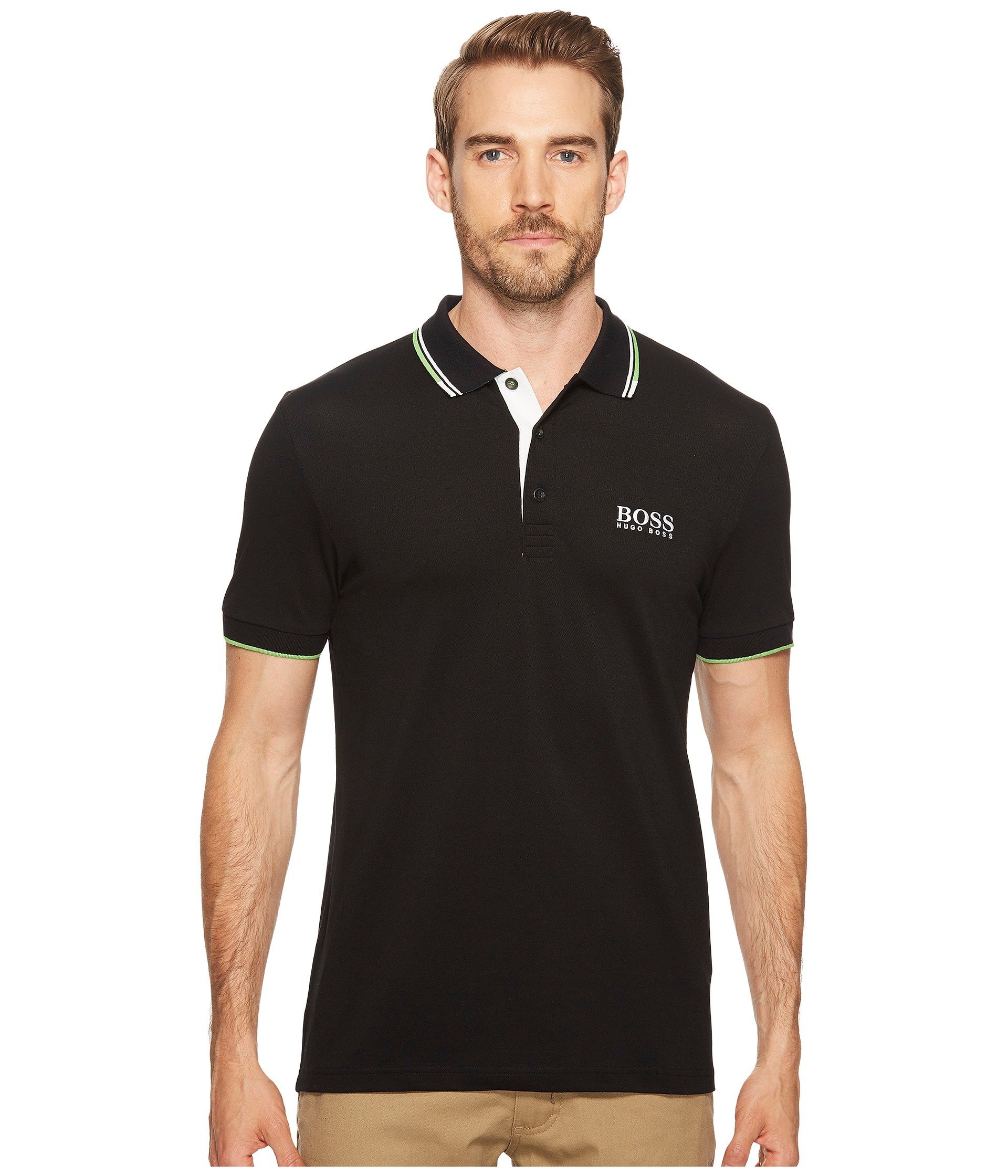 Hugo Men's Paddy Pro Short Sleeve Polo Shirt, Black, S