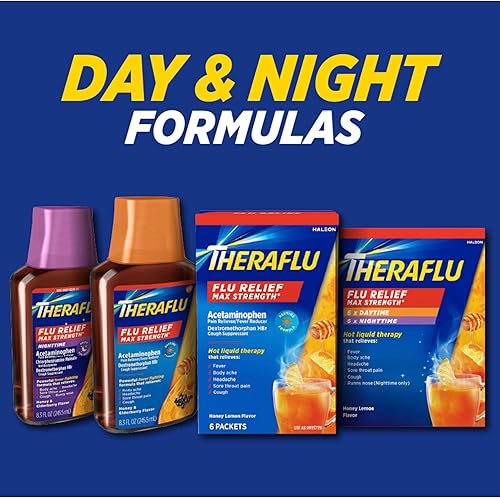 Miniatura 4 de Theraflu Max Strength Alivio de los síntomas de la gripe  20 cápsulas más medicina de gripe nocturna máxima fuerza para aliviar los síntomas de la