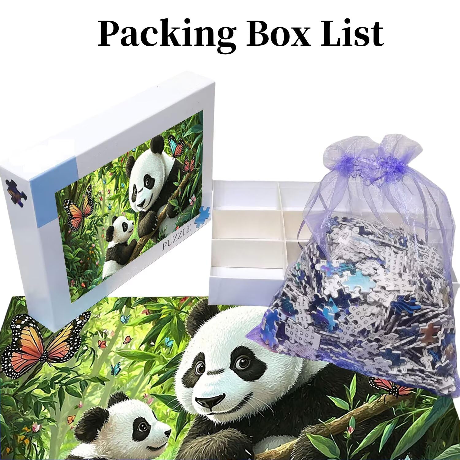 Puzzle de Madera para Adultos 900 Piezas - Panda del Bosque, Obra de Arte de Juego de Rompecabezas para Adultos, Puzzle de Impresión de Alta Definición Multicolor, Pasatiempo Creativo Regalo b-830