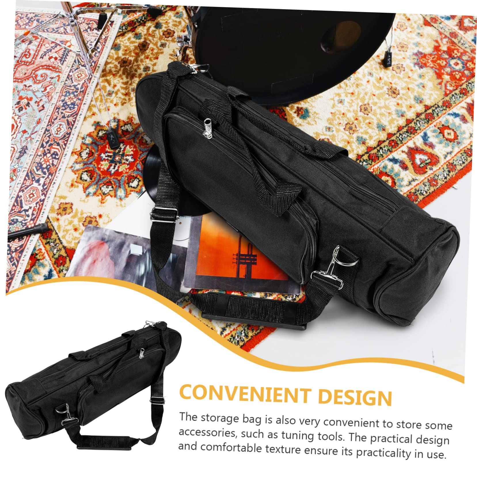 BESTonZON Trumpet Case Hard Wind Instrument Bag Scratch Proof Material Travel-friendly