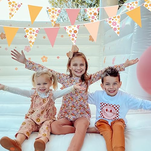 Miniatura 39 de Bandera triangular de tela de algodón para decoración de otoño, boda, cumpleaños, día de Acción de Gracias, hogar, guardería, jardín al aire libre