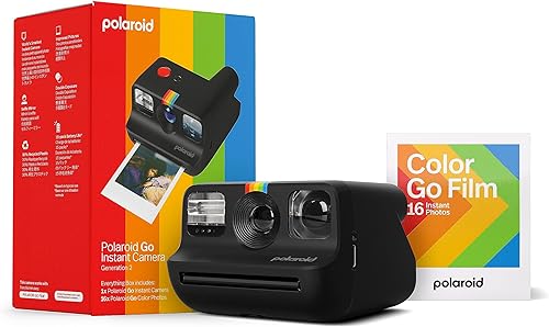 Polaroid Go Generation 2 - Mini cámara instantánea + paquete de película (16 fotos incluidas) - Negro (6280)