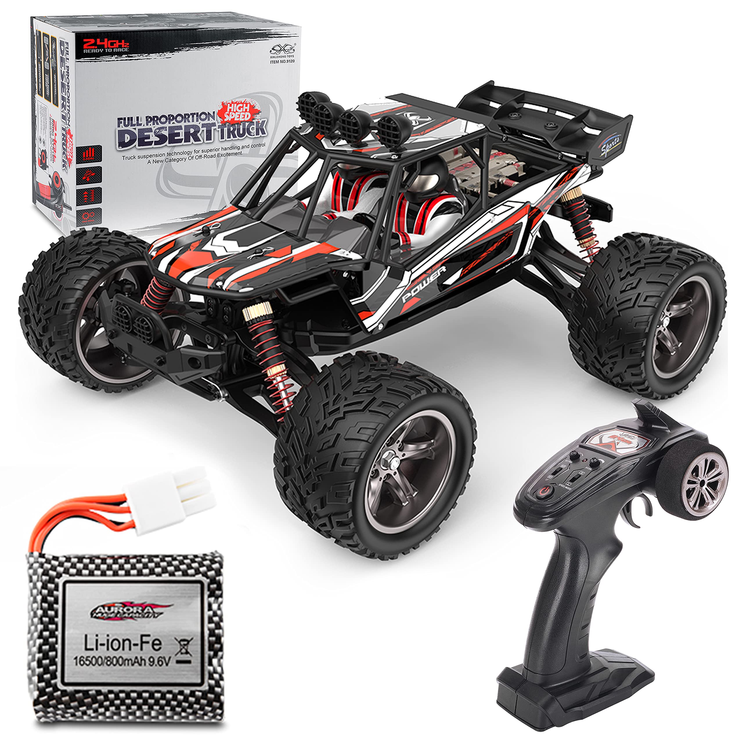 Buy BEZGAR 8 RC Car Hobby Grade 112 Scale RC Truck, High Speed 38KM/H All Terrains Electric