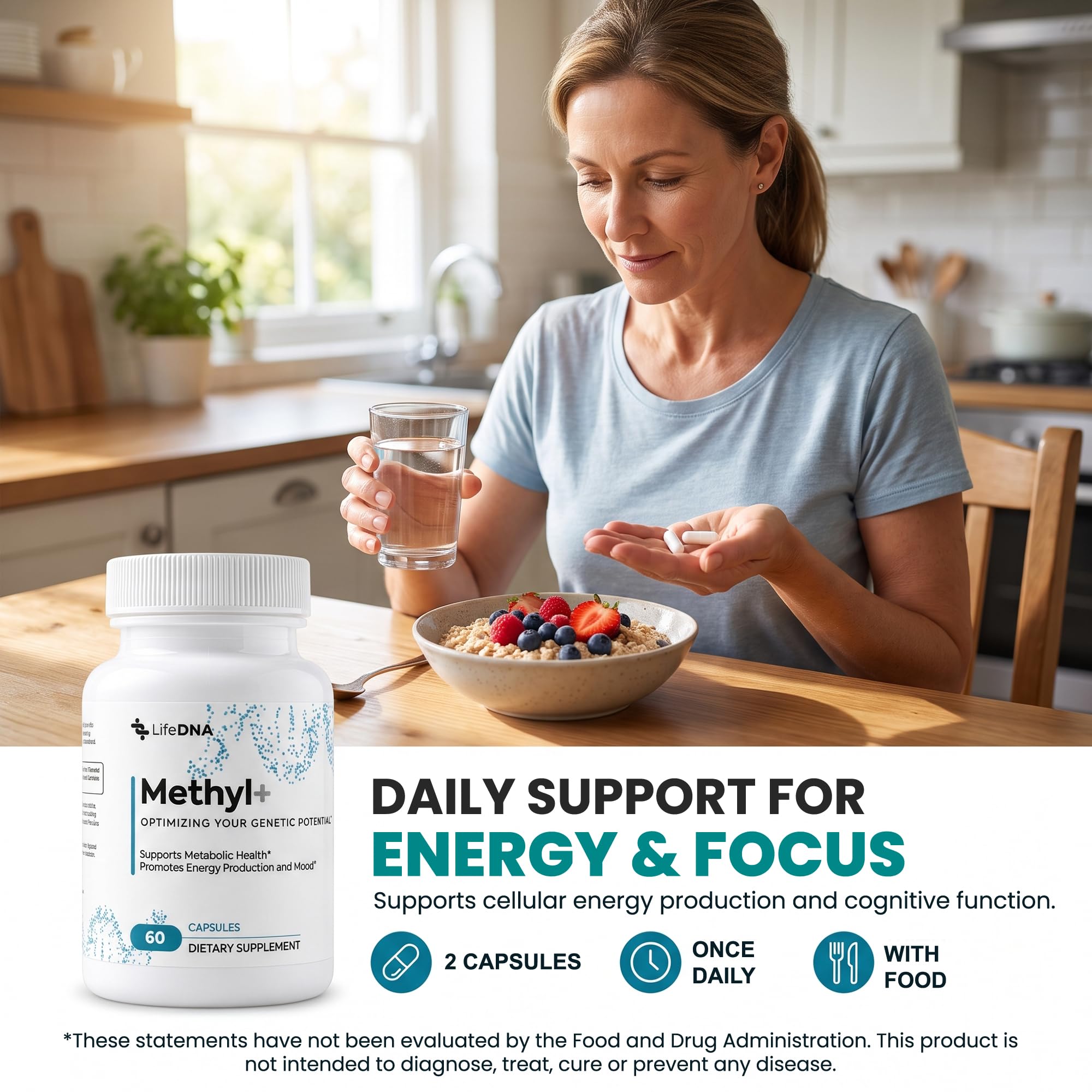 LIFEDNA Methyl + Methylfolate - Active 5-MTHF & TMG Formula — Amazon image 3