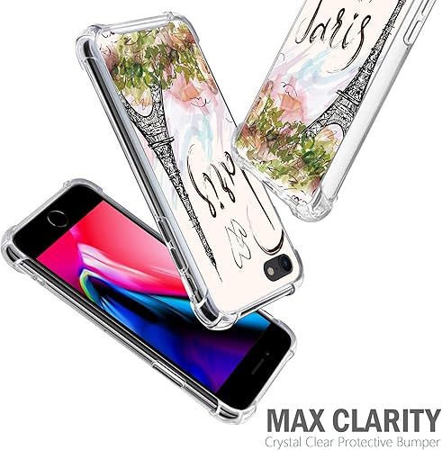 Miniatura 2 de CasesOnDeck - Funda compatible con Apple iPhone 7  Apple iPhone 8 (4.7 pulgadas) iPhone 8, funda de TPU delgada y transparente flexible con