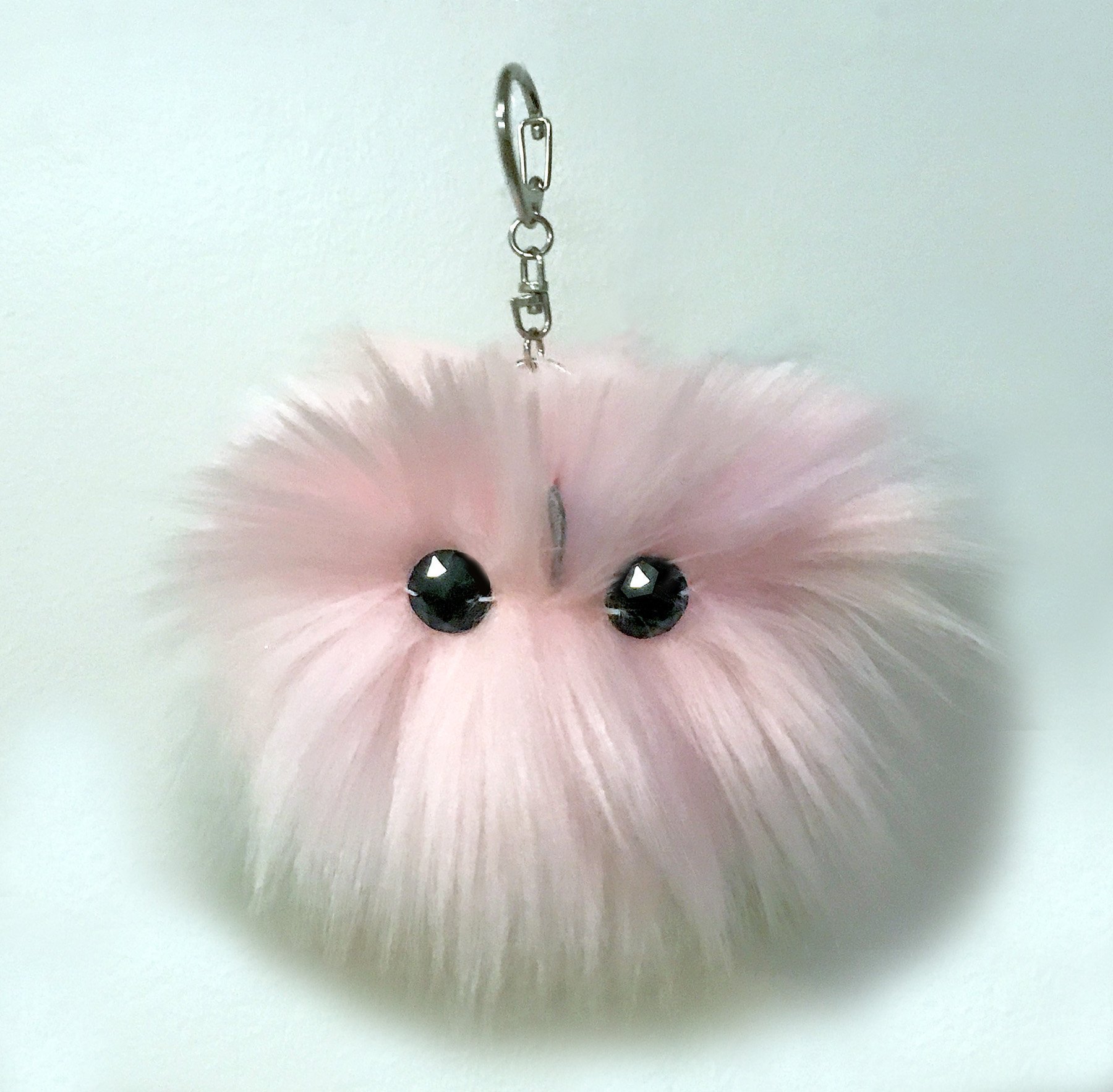 Pom Pom Purse Charm Keychain Bag Accessory Pink Plushie Handmade Cute Unicorn Girly Baby Shower Bridal Shower