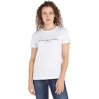 Tommy Hilfiger Donna T-Shirt Maniche Corte Heritage Scollo Rotondo