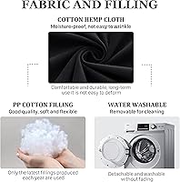 Vista 4 de Almohada de cuña doble gruesa de 8 libras para cabecero de dormitorio universitario, almohada de cuña de terciopelo con respaldo triangular