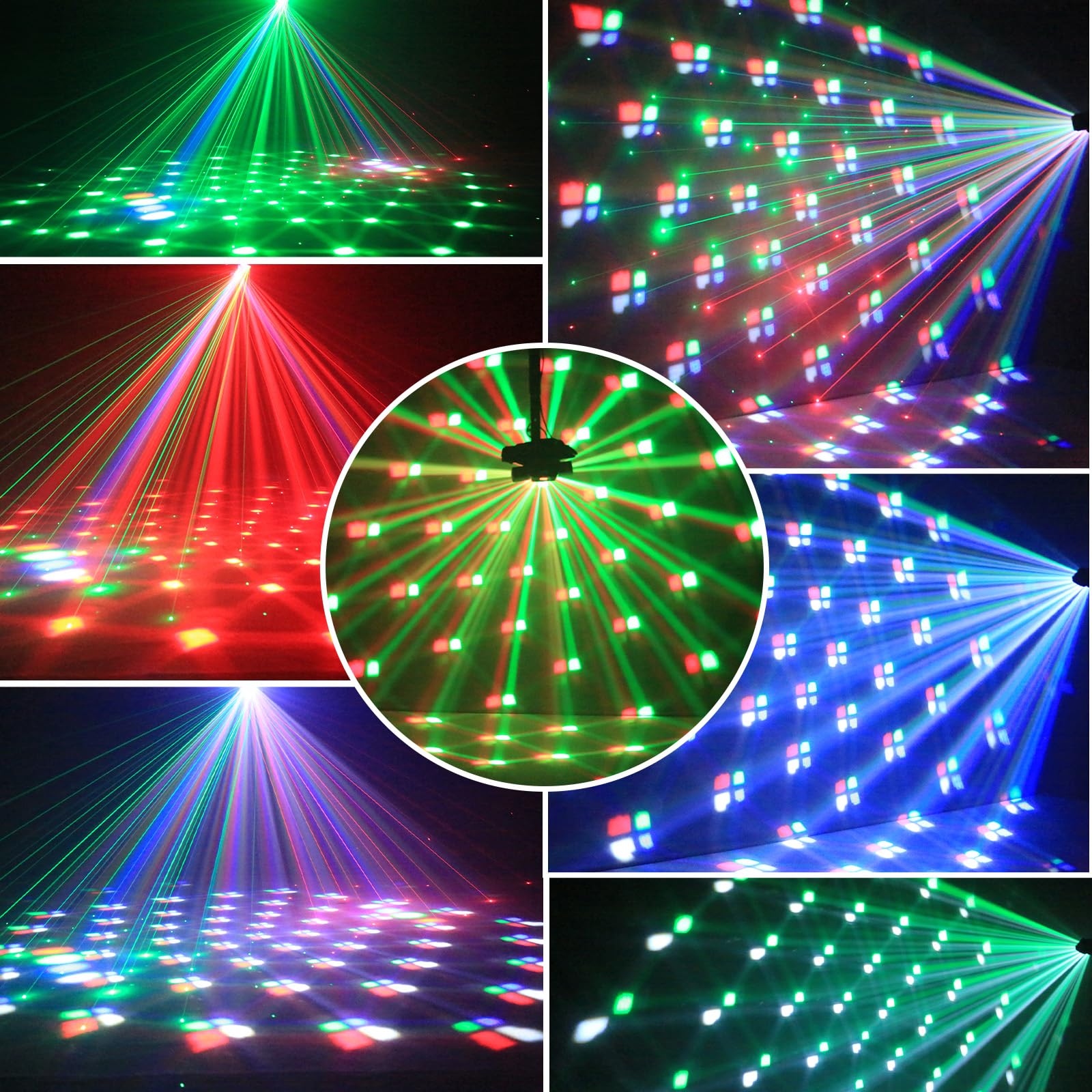 Mini Moving Head Licht mit 2 Köpfen-LED Effektstrahler mit RGB 3535 LEDs & 10W Strobe, LED Strahler Bühnenlicht mit DMX512 & Musiksteuerung, Disco Partylicht für DJ, Bühne, Bar, Hochzeit & Geburtstag
