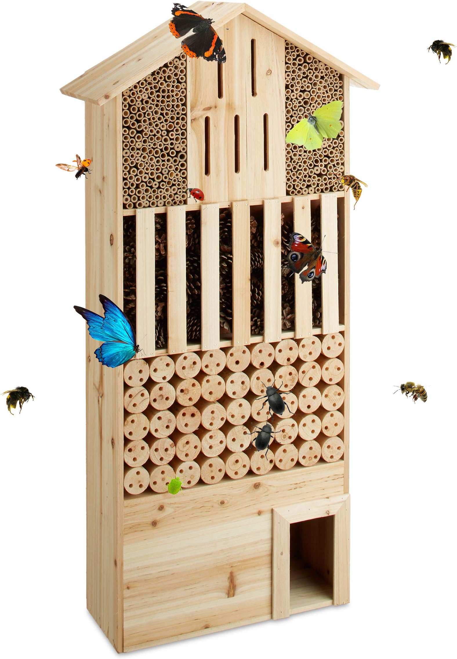 Nido Insetti Navaris - 200 Cannucce Cartone Per Api E Farfalle - Foto 11