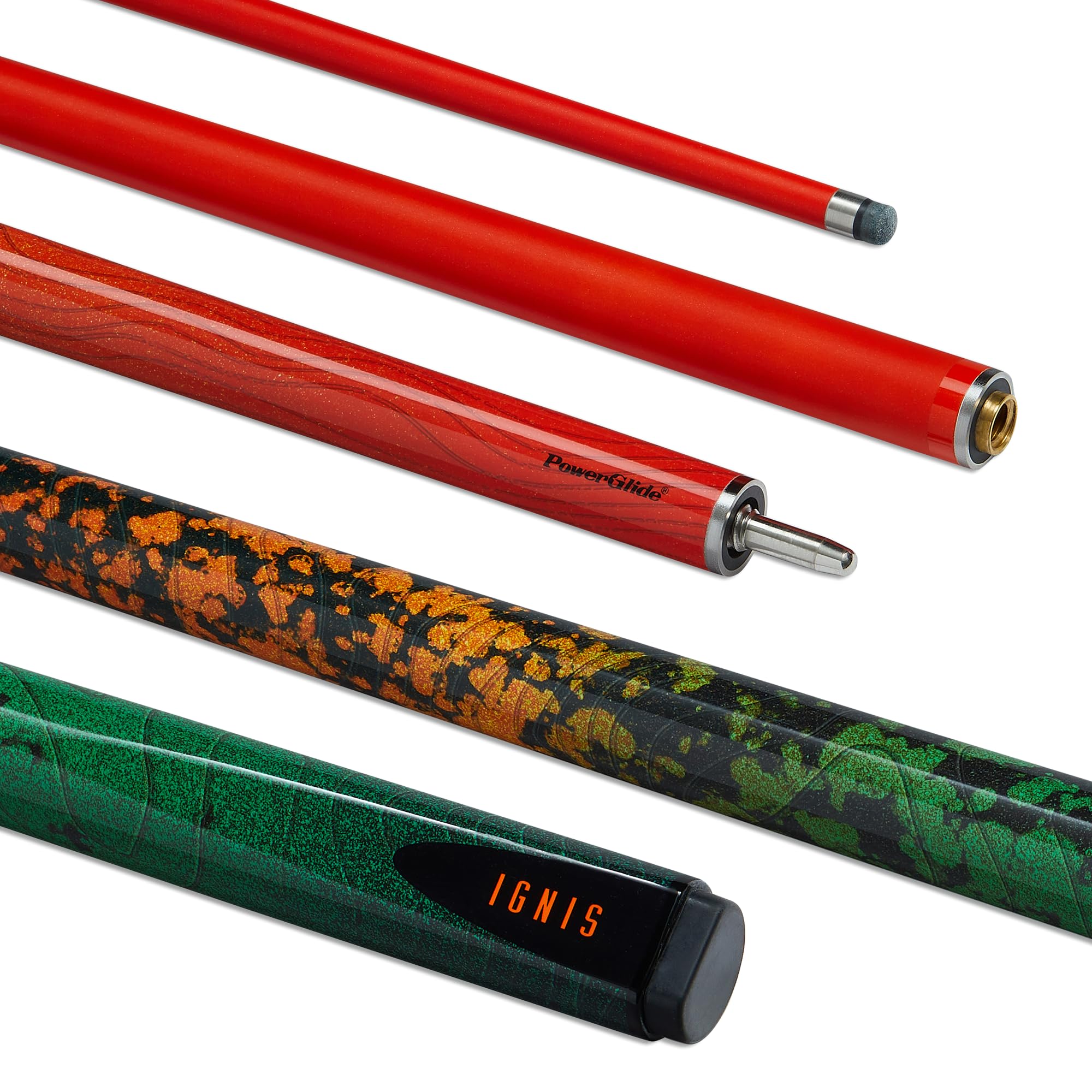 Zwart Hard Keu Case Voor 57 2 Stuk Pool Snooker Biljart Keuen - Rood Interieur