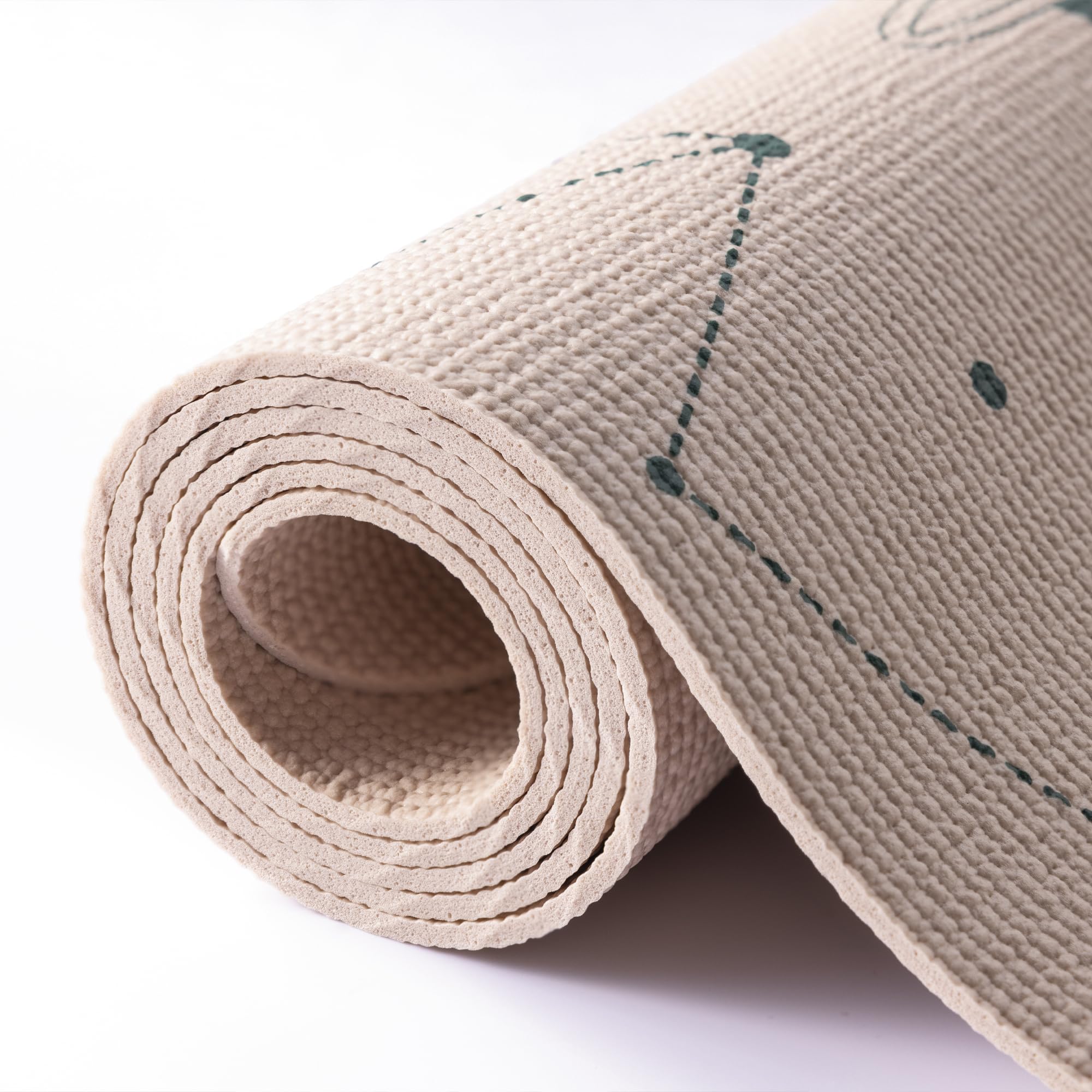 Myga Tapis de yoga pour enfants avec imprimé en soie, antidérapant, pour exercice, fitness, yoga, pleine conscience, léger, facile à nettoyer, pour filles et garçons