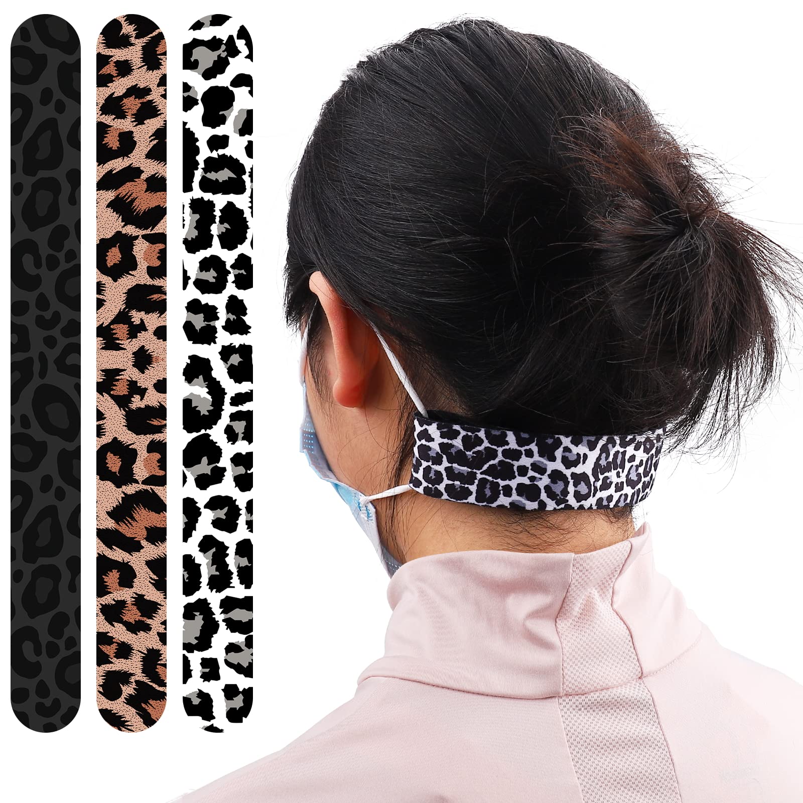 Neoprene Face Mask Ear Savers, Comfortable Mask Extender for Relief Ear Pain, Cute Mask Extender Strap, Adjustable Reusable Lightweight Mask Holder with Magic Hook Tape for Teens &amp; Adult.