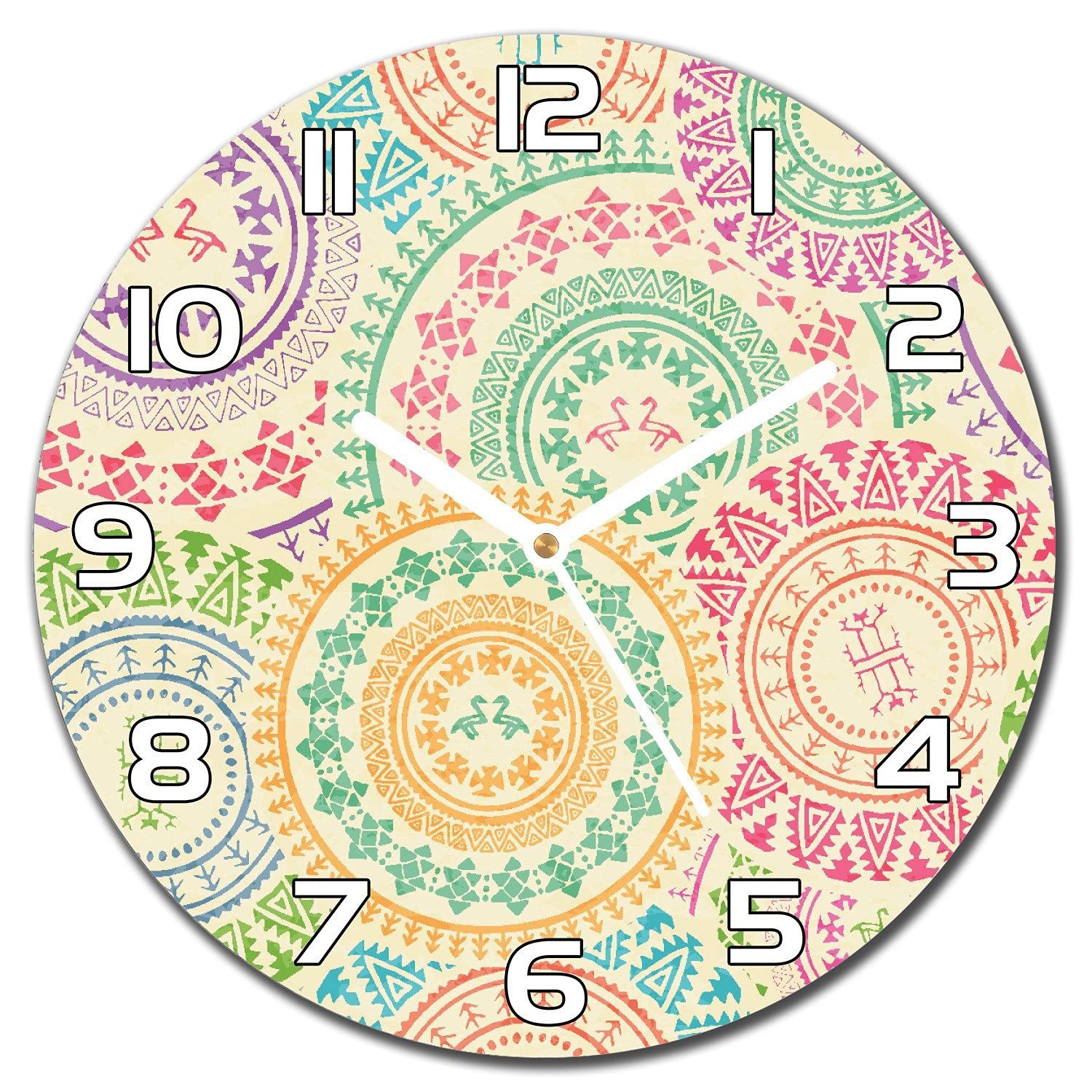 Horloge murale en verre pour cuisine et salon moderne au style pastel marocain