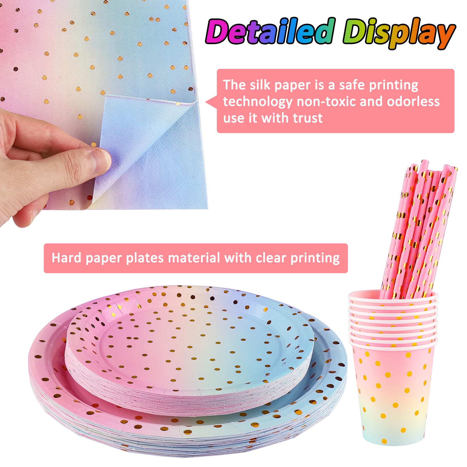 Kit Festa Compleanno Tema Ciambella - Per 16 Ospiti, 110 Pezzi Con Tovaglia, Piatti, Bicchieri - Foto 8