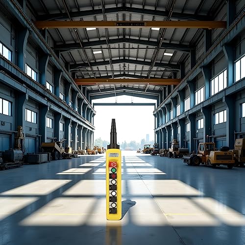 Miniatura 8 de Garosa Interruptor de botón pulsador de elevación de 6 vías, estación de control colgante de grúa, controlador colgante de elevación, parada de