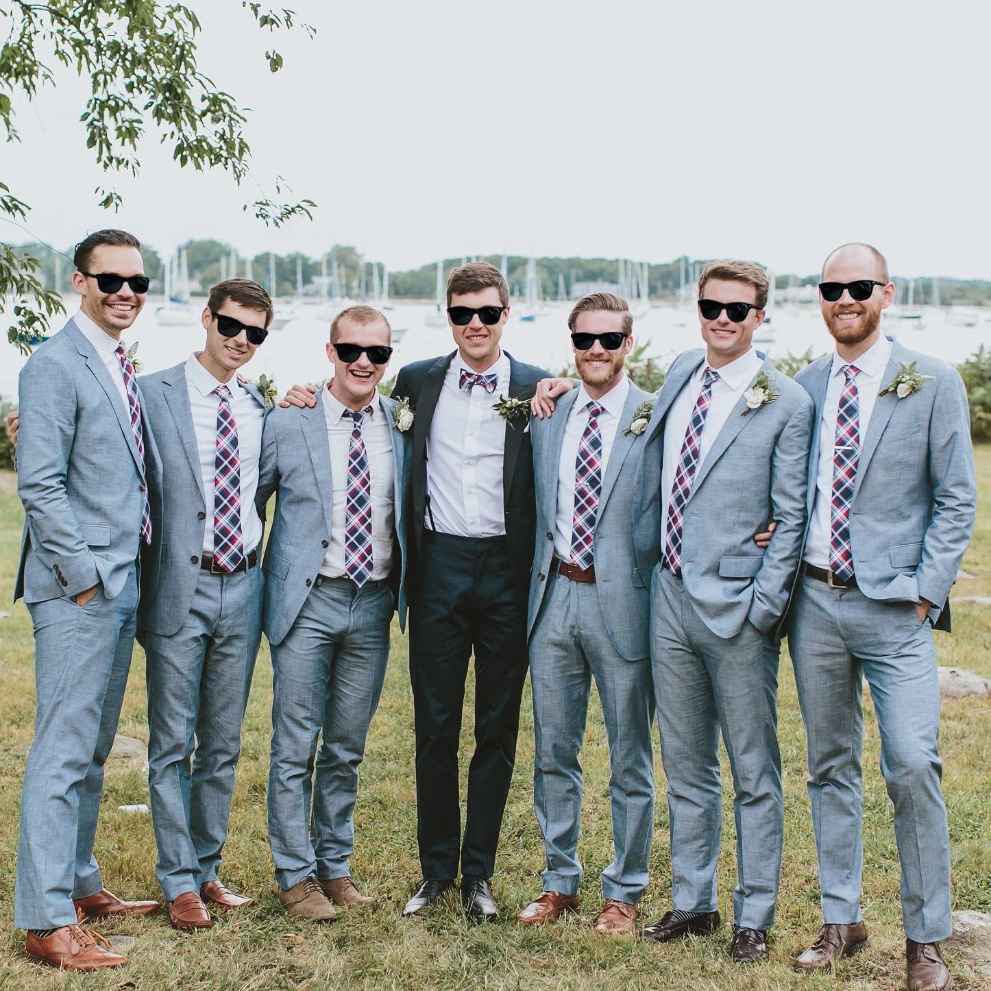 LotsBuyLots Groomsmen Sunglasses 7 Pack, Bachelor Party Supplies Sunglasses for Groom,Best Man,Groomsman - Image 4