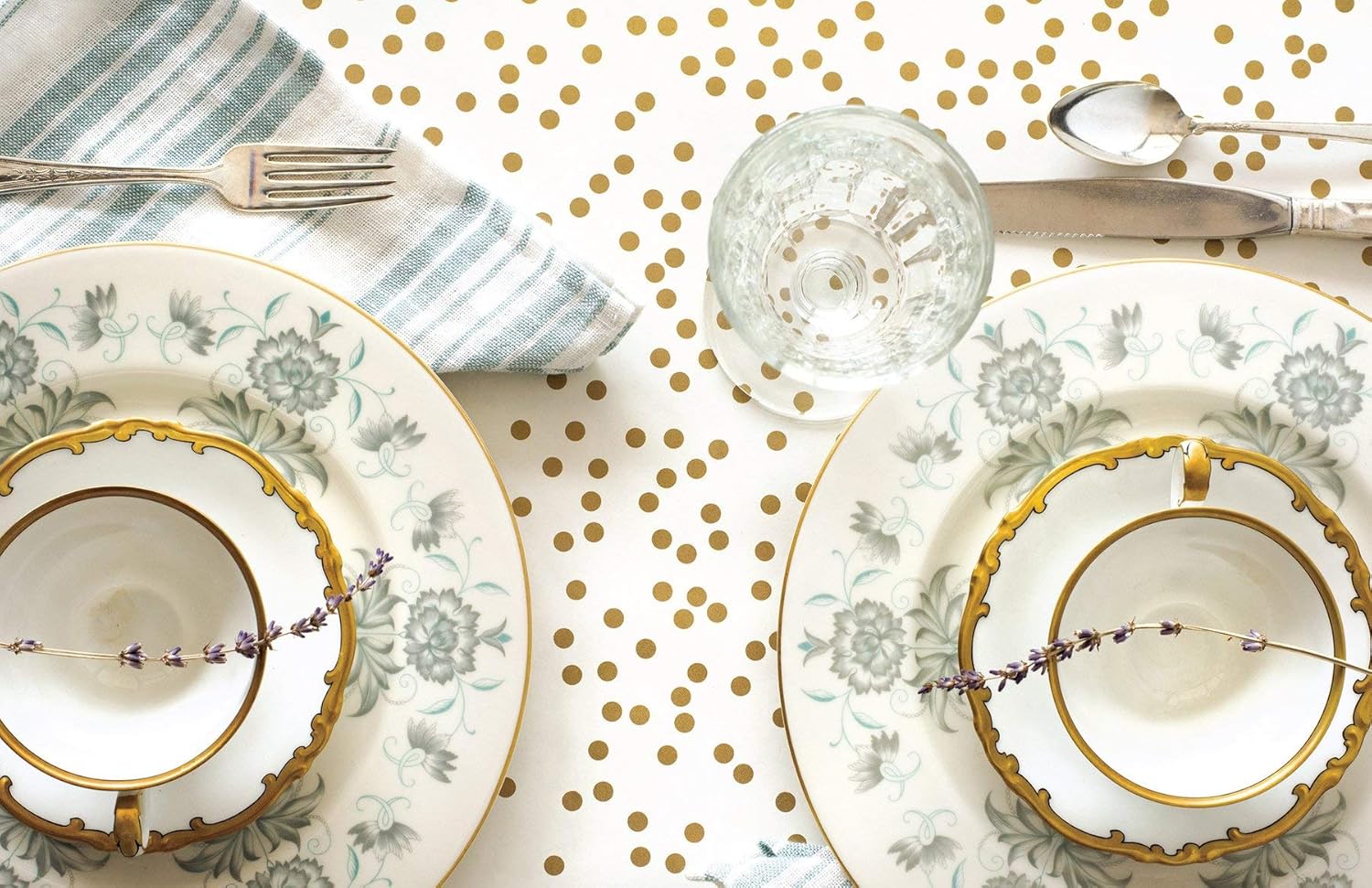 Gold Confetti Paper Table Runner 25' American Made