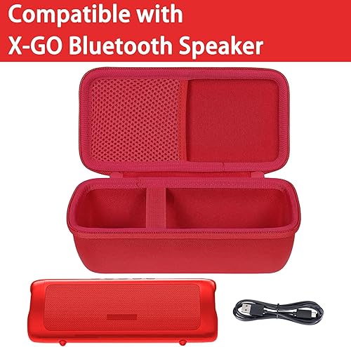 Miniatura 3 de co2CREA Estuche rígido de repuesto para altavoz Bluetooth BolaButty X-GO C27C IPX5 impermeable (rojo)