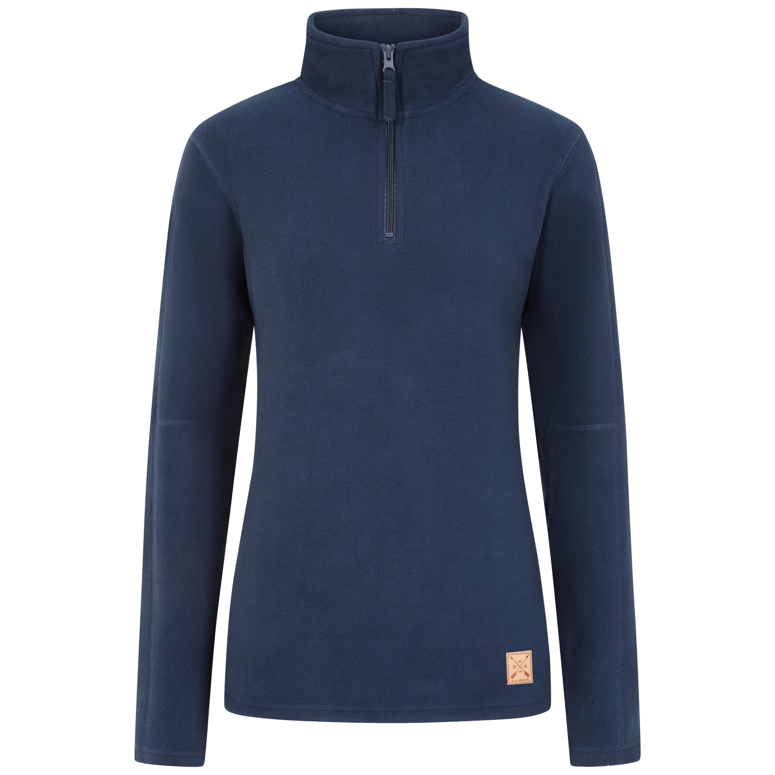 Blu Apparel Pull en polaire à fermeture éclair 1/4 pour femme - Pull chaud pour randonnée, plein air, camping