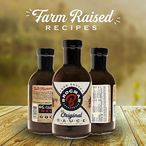 Miniatura 7 de Brocmar Smokehouse Original Craft - Salsa de barbacoa ahumada y dulce para cerdo, pavo, pollo, mariscos, salsa de barbacoa naturalmente sin gluten,