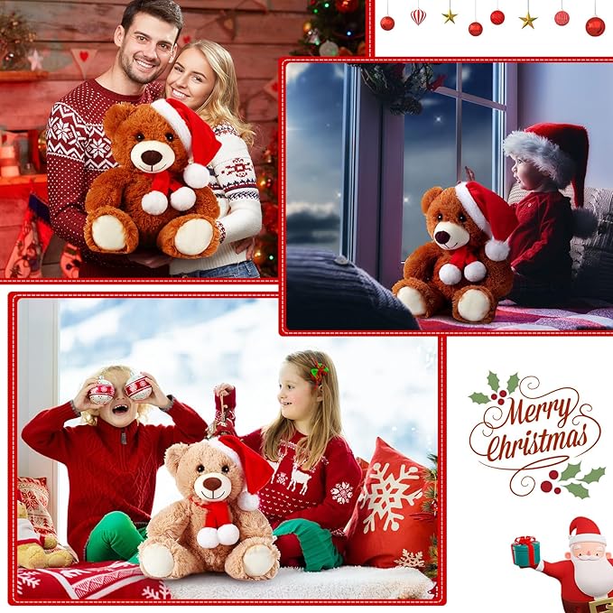 Skylety 10 Ositos de Peluche Navideños Suaves para Regalo miniatura 6