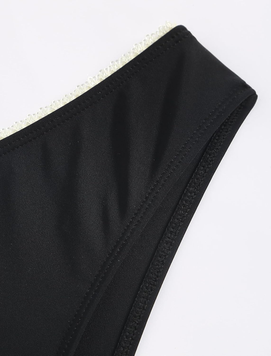 ZAFUL Women's String Triangle Bikini Sets Sexy Triangle Textured Tied High Cut Swimsuit Brazilian 2 Piece Bathing Suit - Image 5