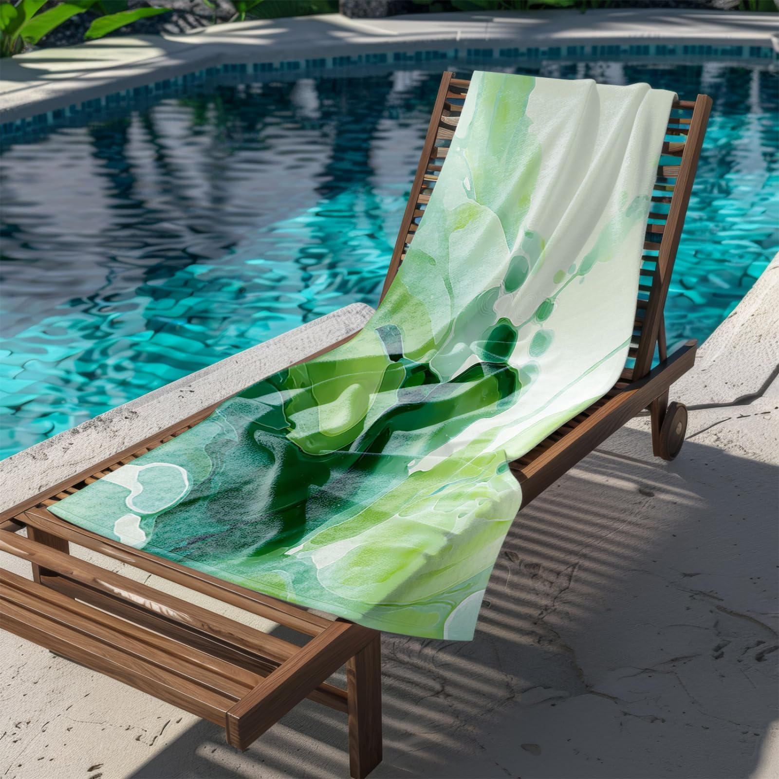Générique Serviette Microfibre Plage Modèle Vert