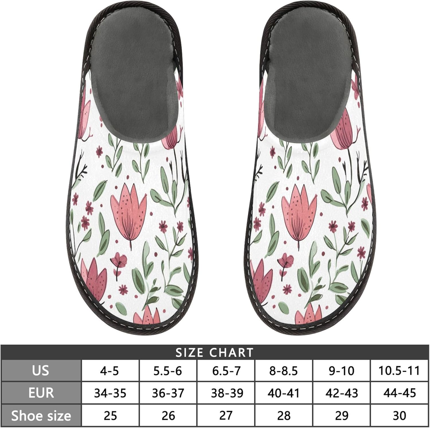 Flower House Slippers – Cozy Fuzzy Slippers for Guests, Washable & Disposable, Perfect for Shoeless Home, Spa & Hotel Use A110213
