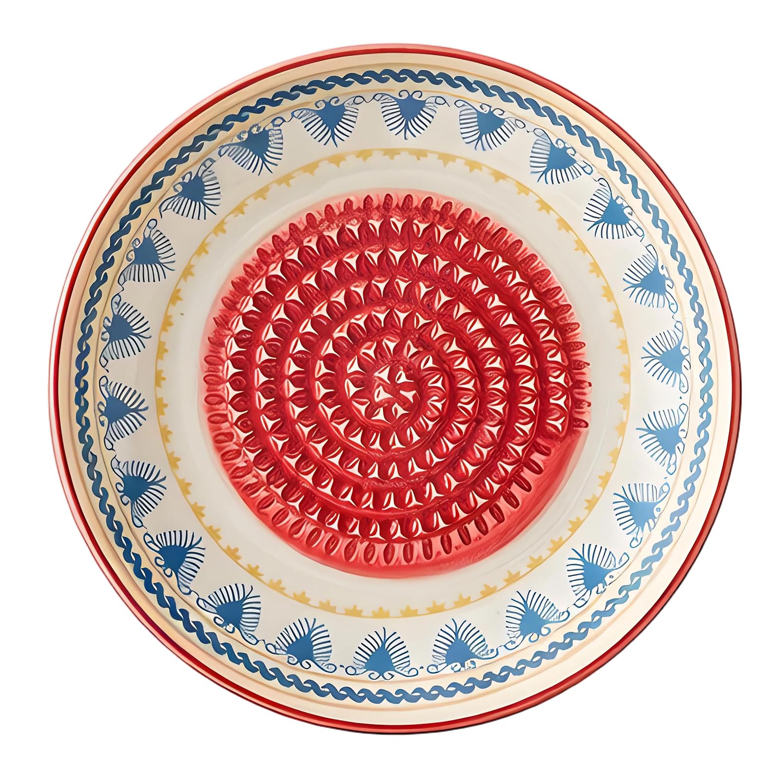 Tsophreniq Ceramic Garlic and Gingers Crusher Plate with Embossed Design Fruit Masher Grinder Grater for Easy Kitchen Tasks Garlic Grater Plate