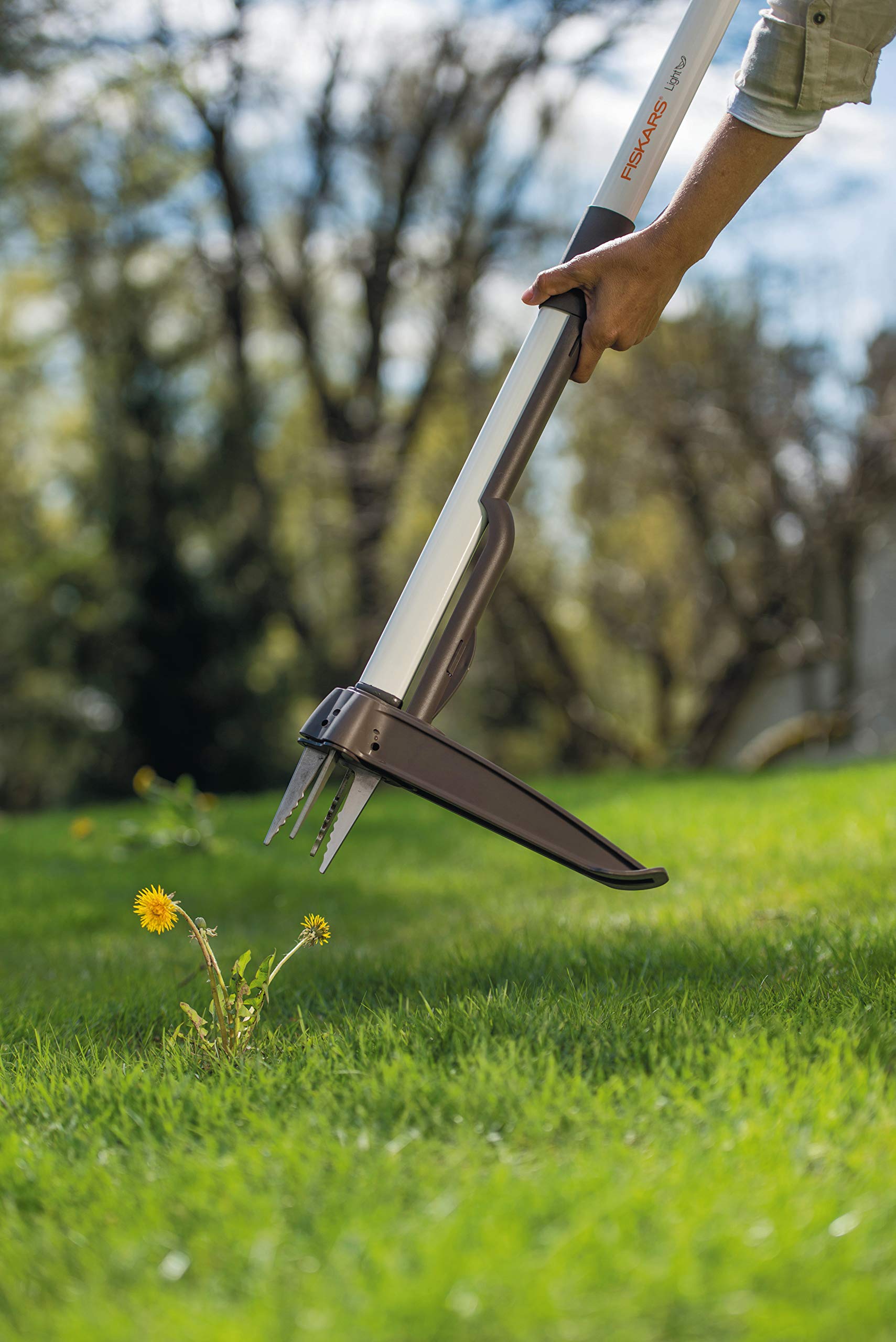 Fiskars Estirpatore, Lunghezza 90 cm | Ganasce in acciaio inox/Impugnatura in plastica, Marrone/Bianco, Light, 1020127