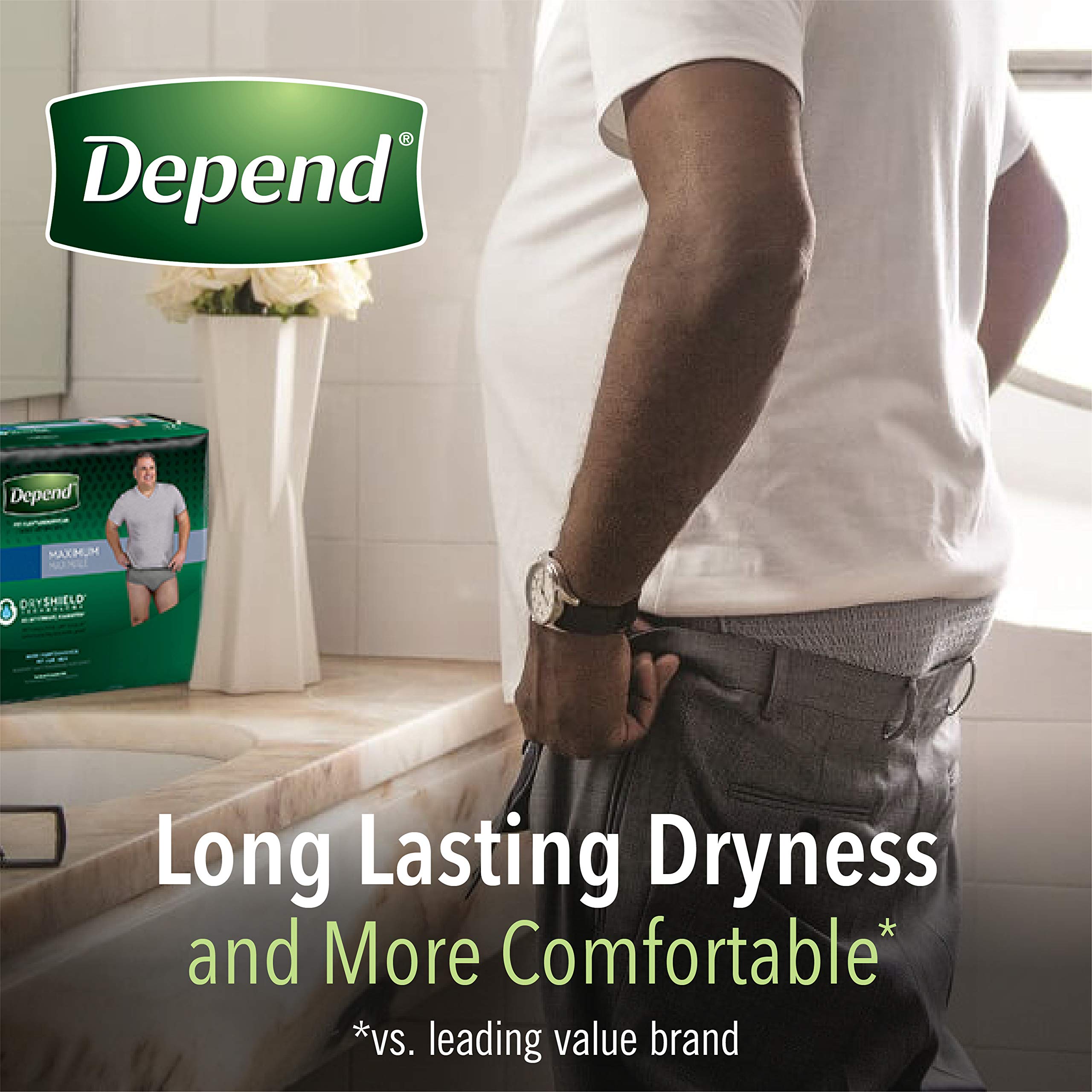 Depend FITFLEX Incontinence Underwear for Men, Maximum Absorbency