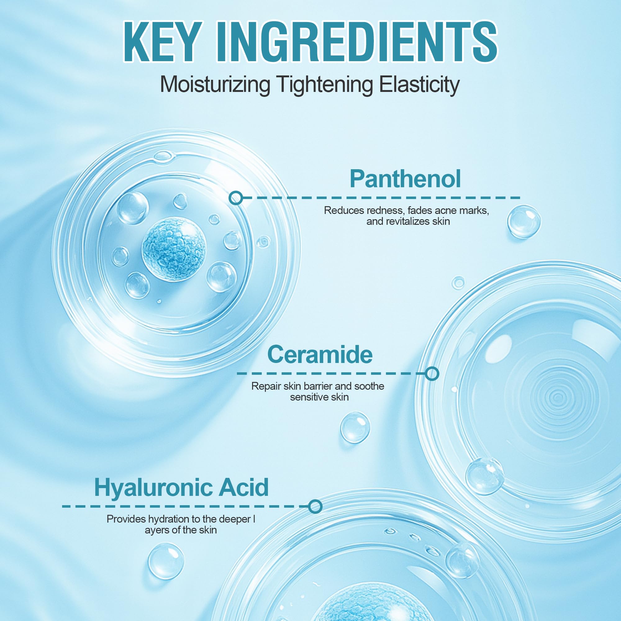HYDRO CERA-NOL Face Mask, Real Deep Hyaluronic Acid Hydrating Sheet Masks, Nourishing, Brightening and Smoothing Skin - Image 4