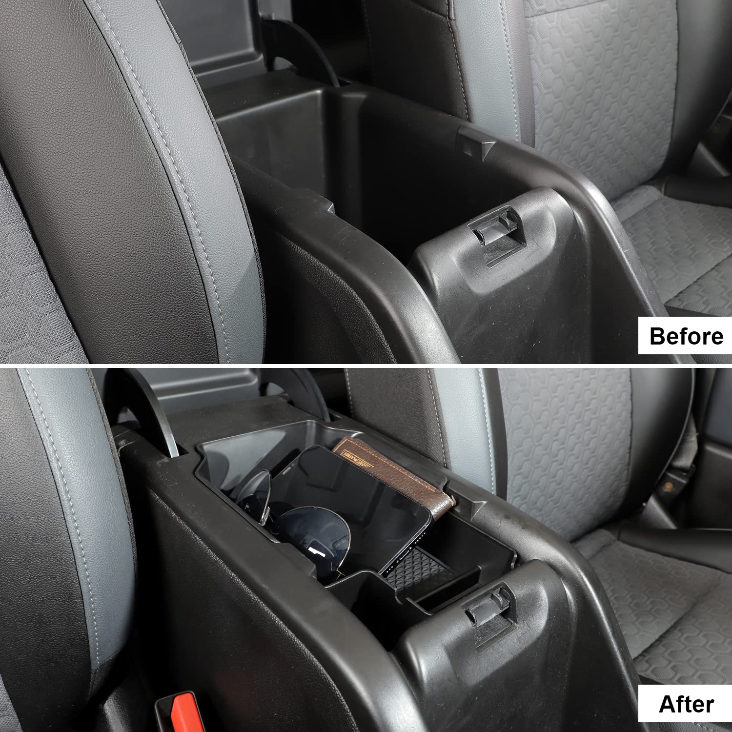 CheroCar Center Console Organizer Tray Armrest Storage Glove Box Compatible with Chevy Colorado 2015-2018, Compatible with GMC Canyon 2014-2022