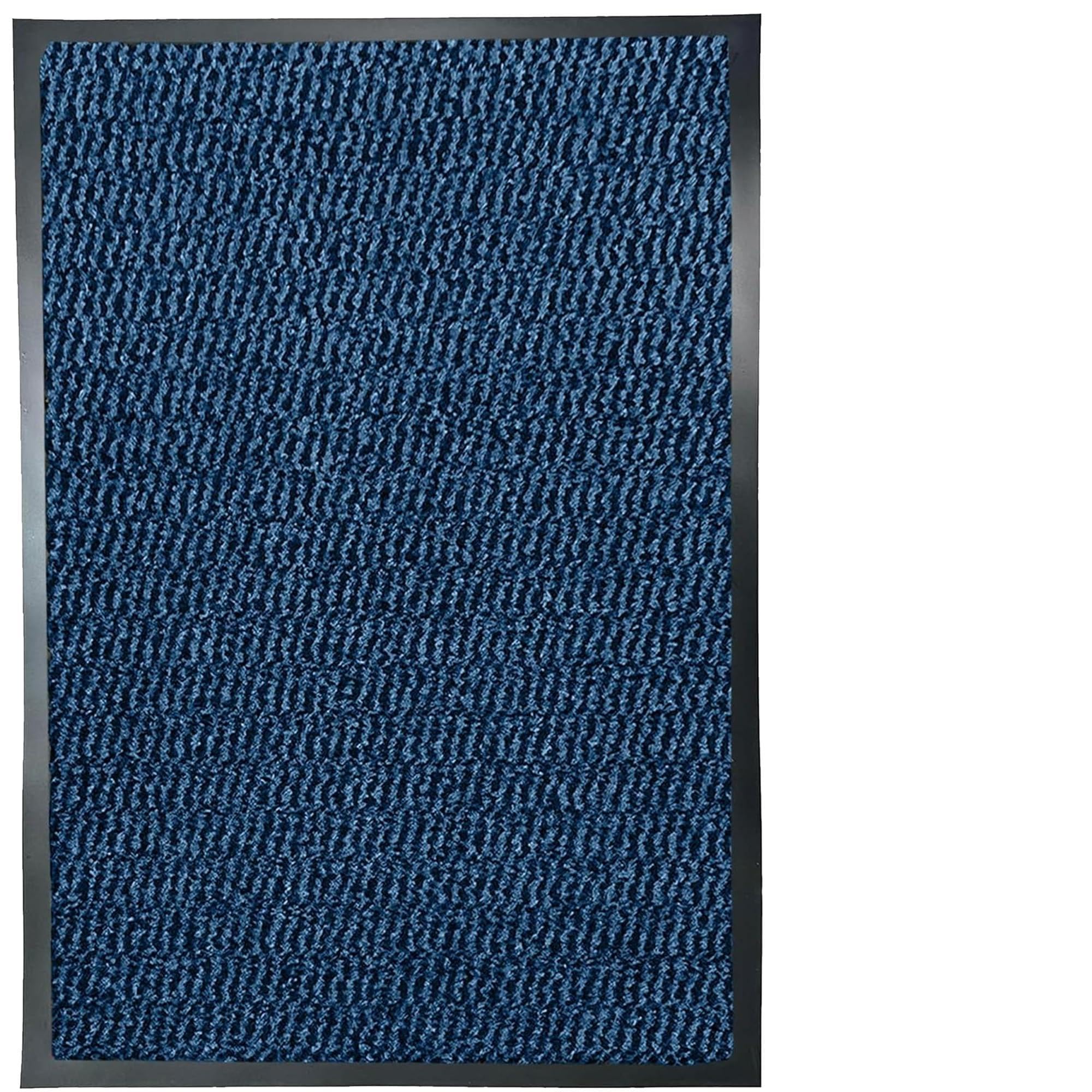 Suprano Door Mats Indoor 80cm x 140cm Blue, Washable indoor Outdoor Rugs Matts, Heavy Duty Non-slip Entrance Mat, Super Absorbent Front Door Mat Kitchen Hallway Bath Barrier Rugs (Blue, 80 x 140 cm) โ image 1