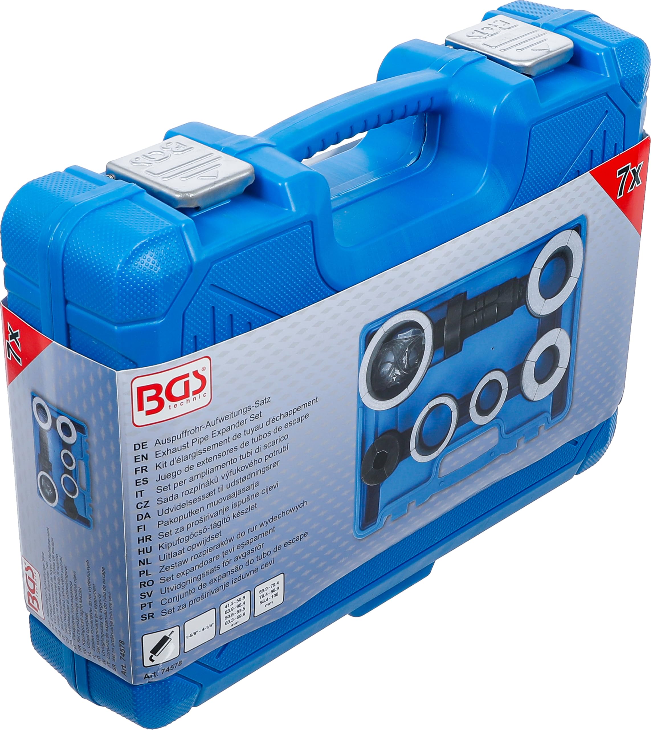 BGS 74578 | Set per ampliamento tubi di scarico | 7 pz.