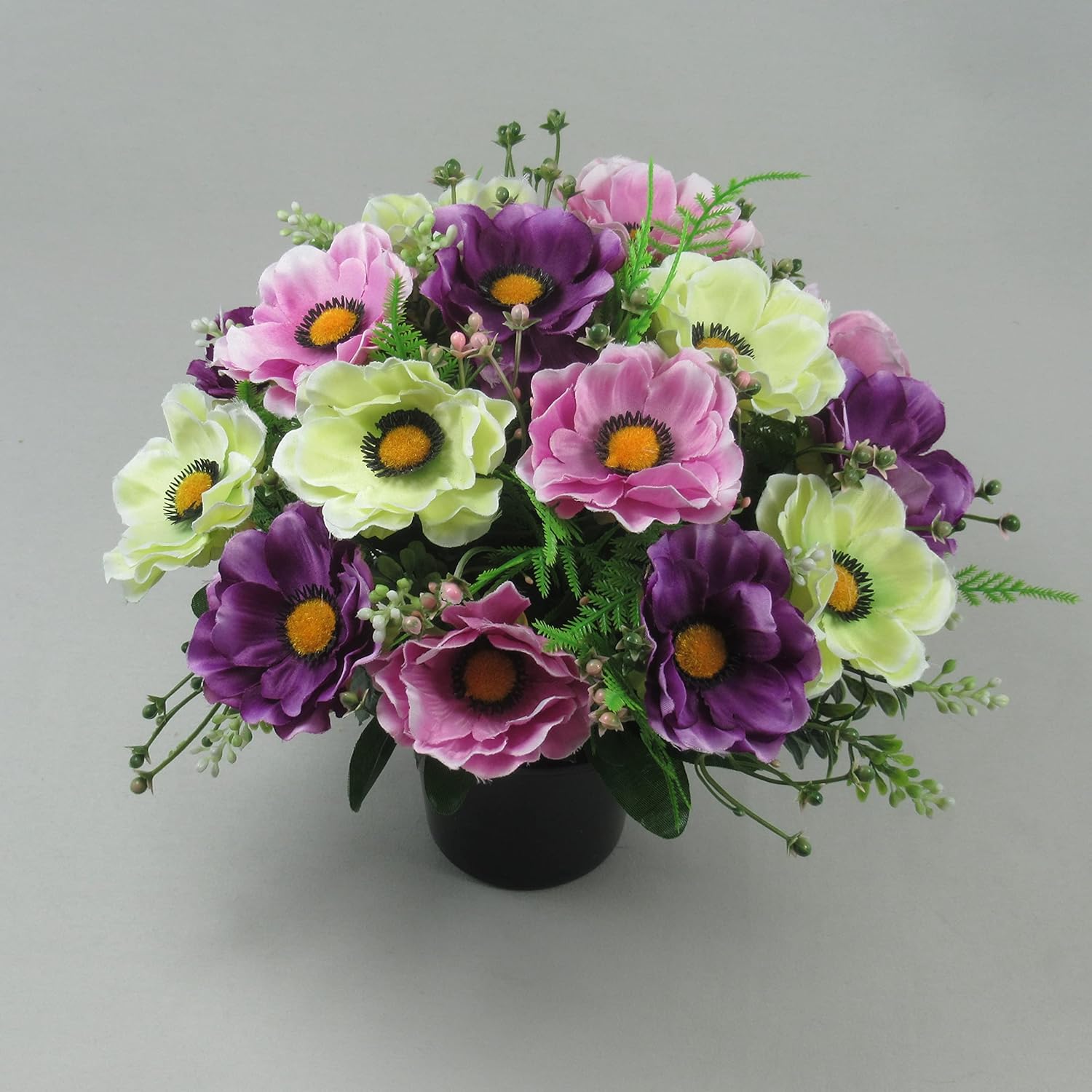 Just Because Flowers Artificial Grave Flower Arrangement with Pink and