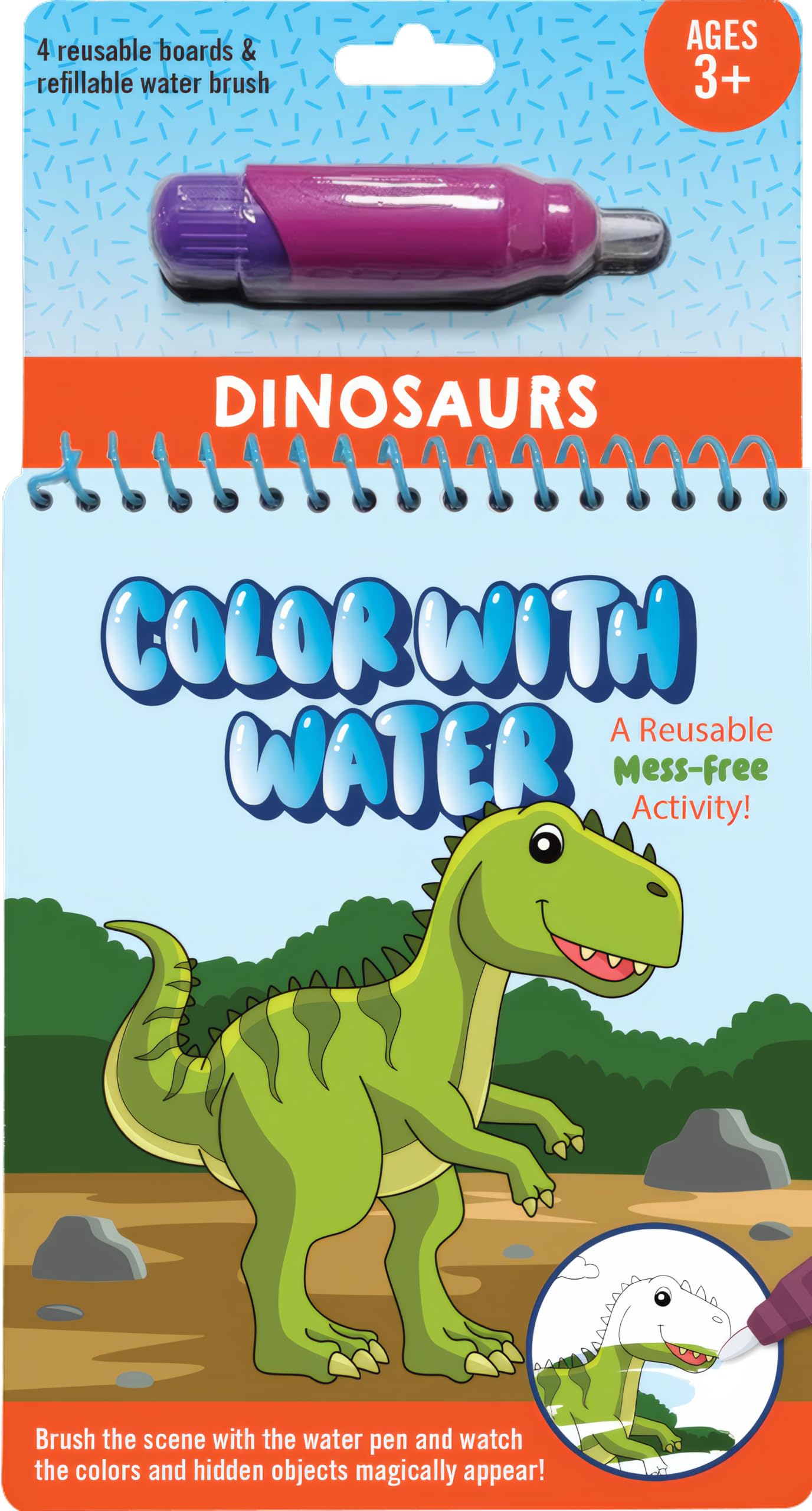 Color With Water - Dinosaurs (includes mess free water pen)