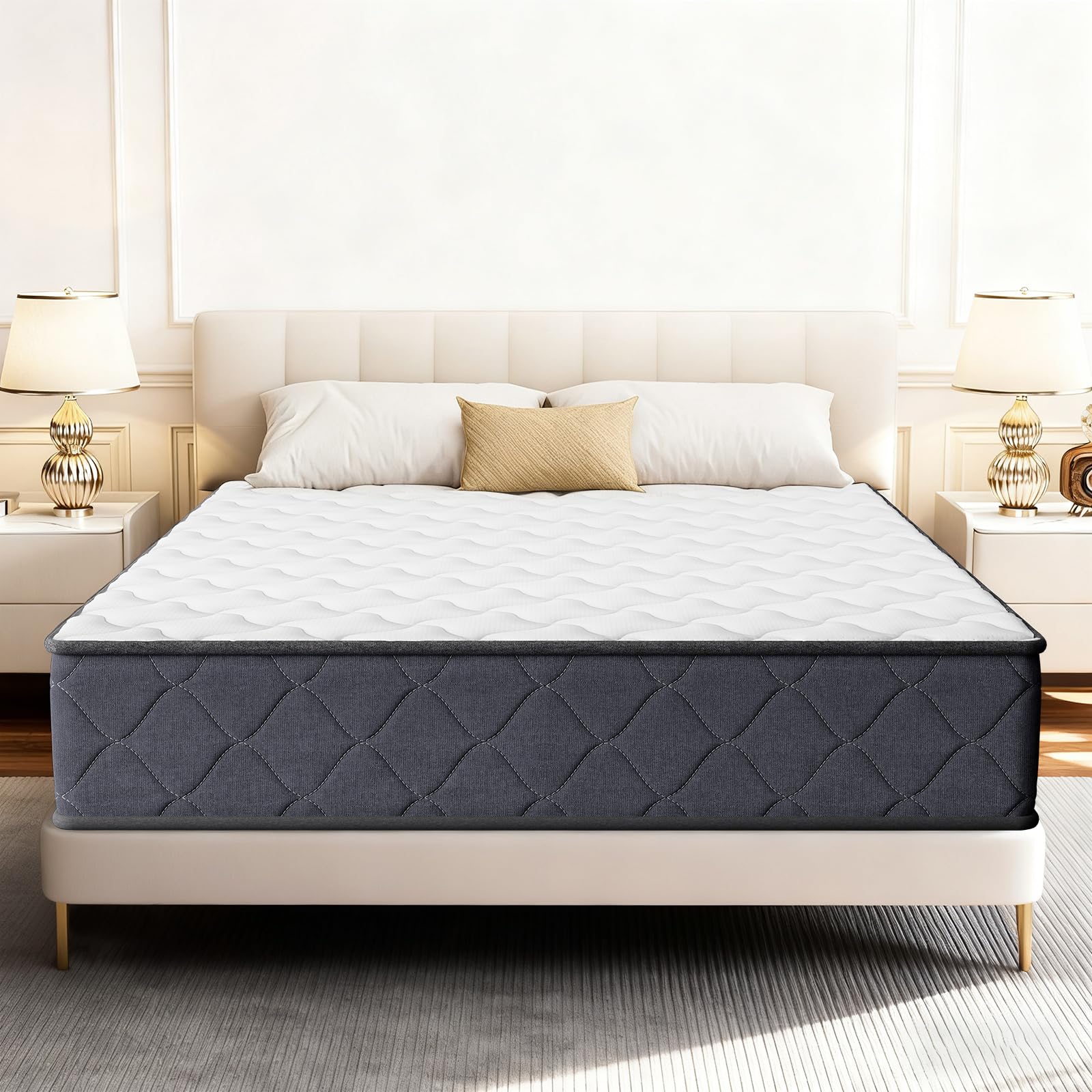 DEWINNER Matelas 140x190 | Matelas en Mousse à Mémoire de Forme | Epaisseur 22CM | Confort Ferme | Matelas 2 Personnes | CertiPUR-US & Oeko-TEX | Respirant, Anti-acariens | Dormez l’Esprit Tranquille