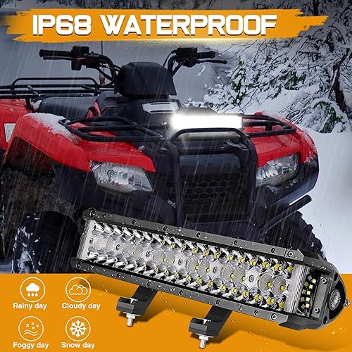 Miniatura 6 de Barra de luz LED de 13.5 pulgadas, disparador lateral de 174 W, módulos LED CREE de triple fila, luz de trabajo todoterreno, haz combinado de luz de