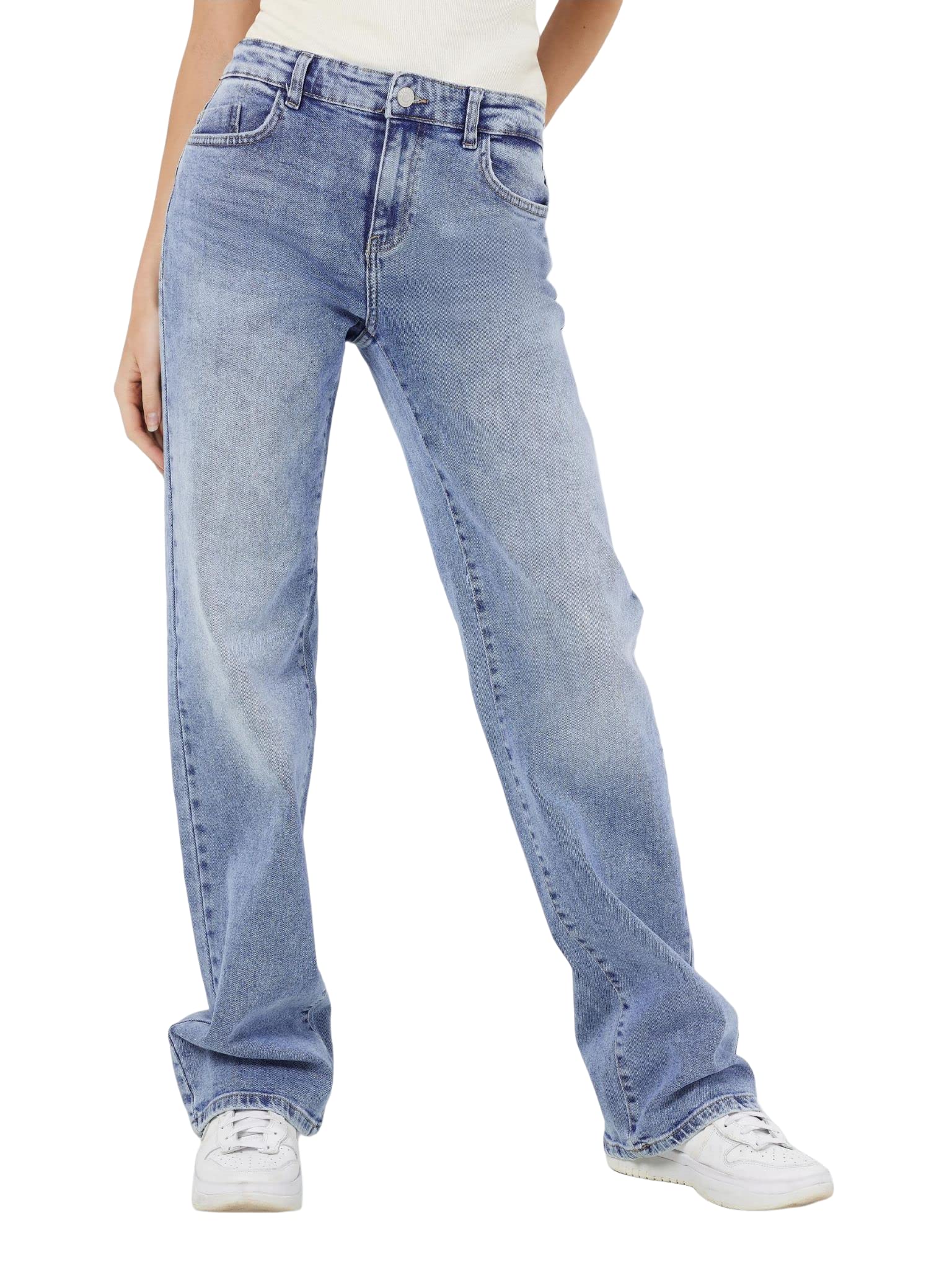 NOISY MAY NMYOLANDA NW Wide Jeans AZ236LB NOOS Frauen Jeans blau W26L30
