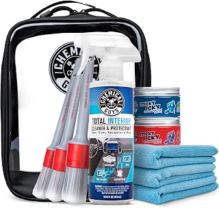 Chemical Guys, 10-Piece Interior Cleaning Kit, Cleaner, Brushes, Gel & Bag