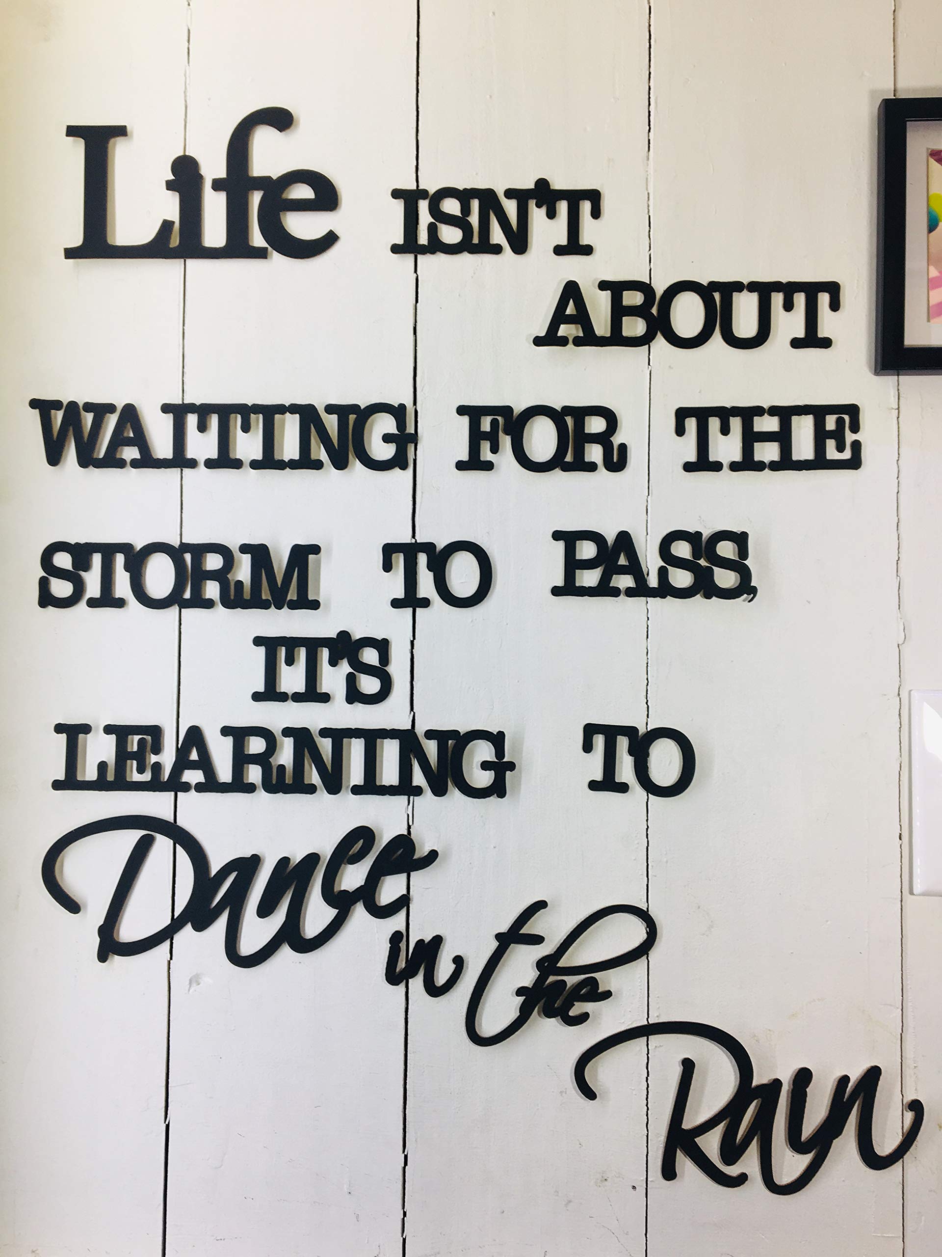 Dance in the Rain -Approx 22x15 inches - Estimated Install 10 minutes - Not Vinyl Decal - Removable Paintable – mounting Plasti-tak putty included