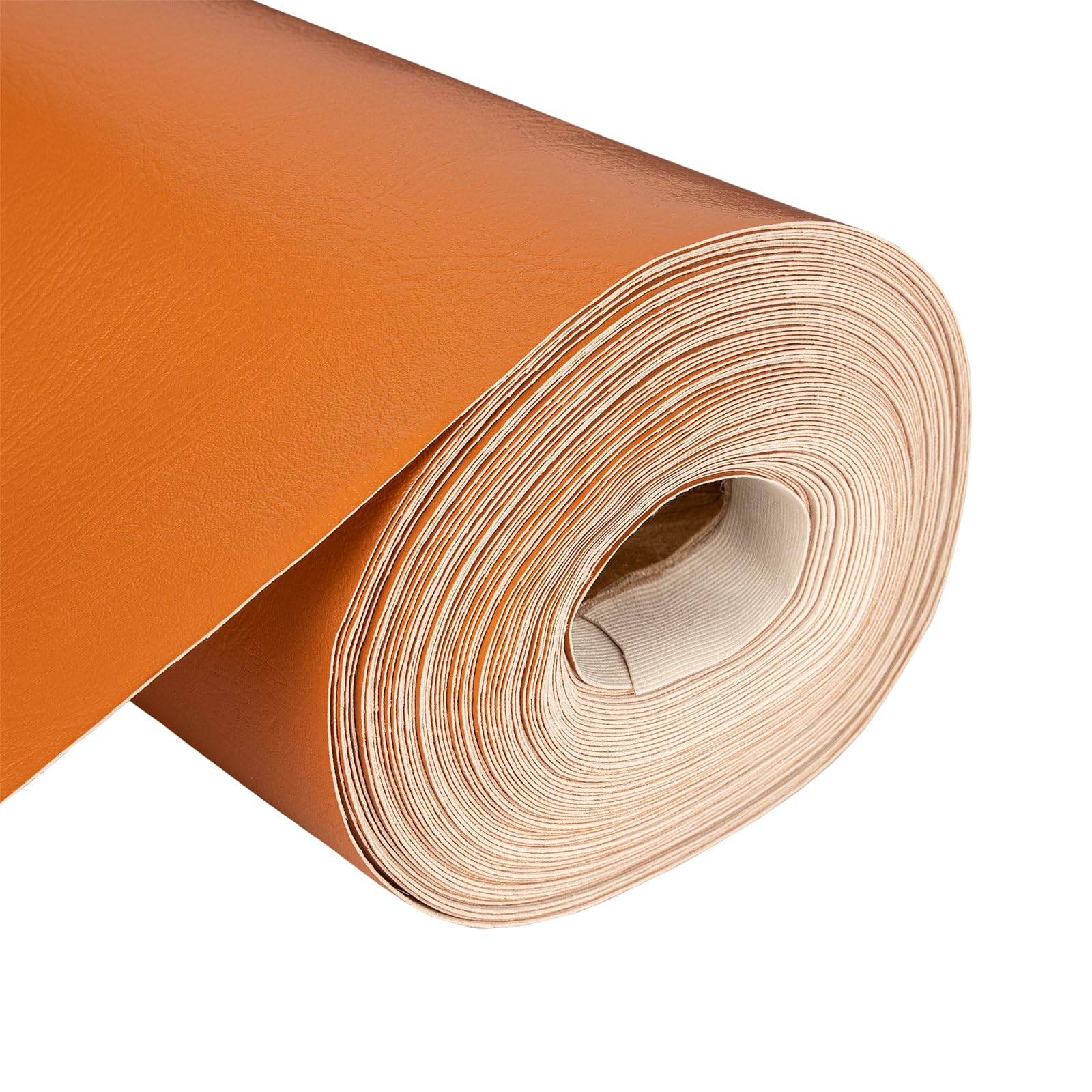 Craft Queen Ltd Tan Vinyl Leatherette Fabric, Fire Retardant, Waterproof Upholstery Material, Faux Leather Sheets For Chairs, Bookbinding, 55 Inch Wide, Fabric, 1 Metre
