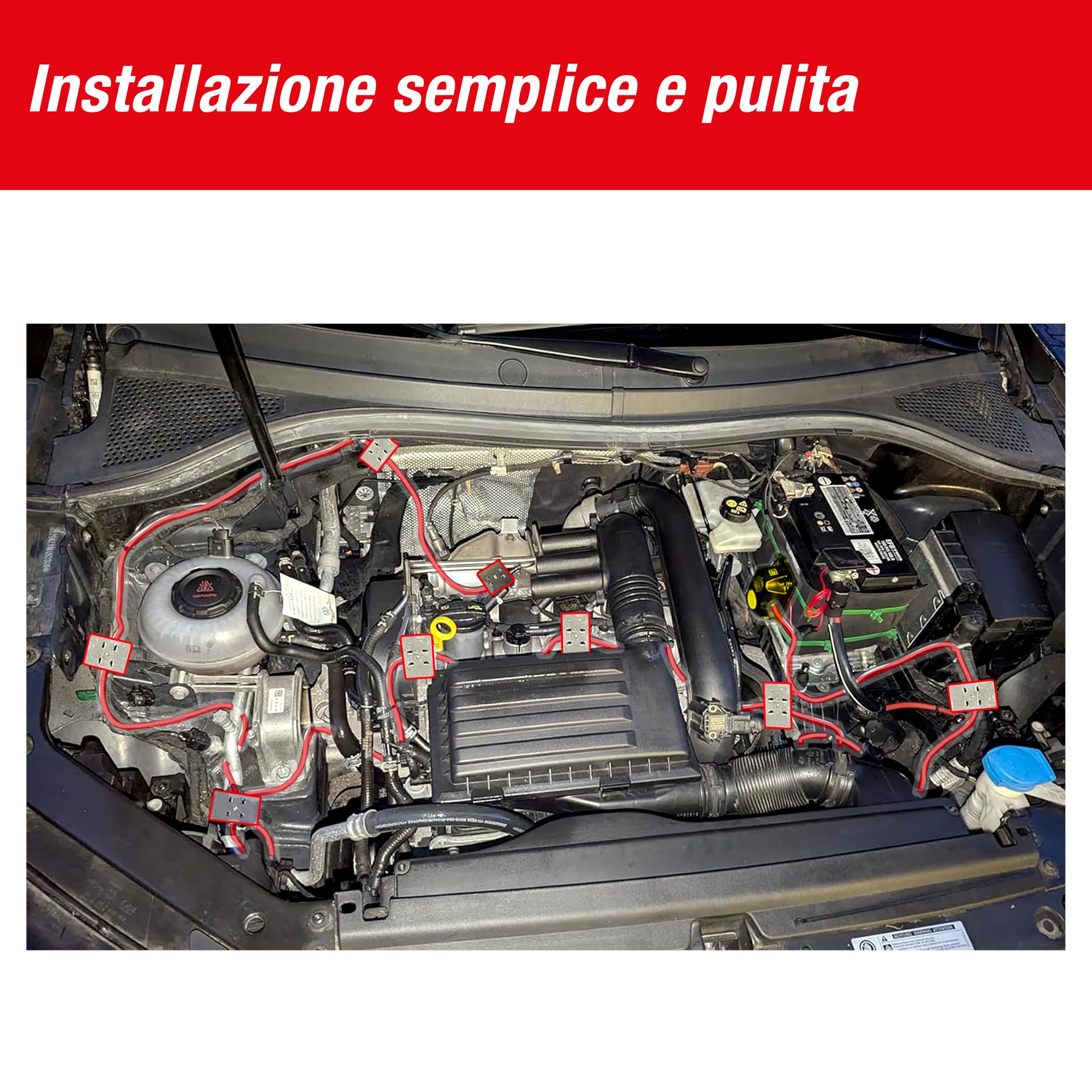 SWISSINNO Repellente Indoor Martore, Ultrasuoni Auto alta tensione 12V Batteria Auto - Martora Repellente per proteggere Dalle Martore nel Vano Motore, Protezione Immediata e a Lungo Termine