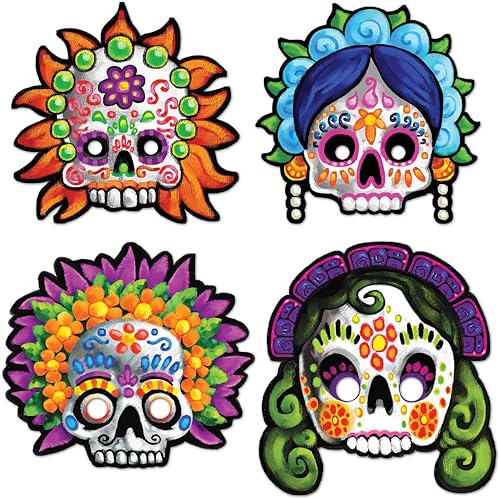 Beistle Máscaras del Día de Muertos