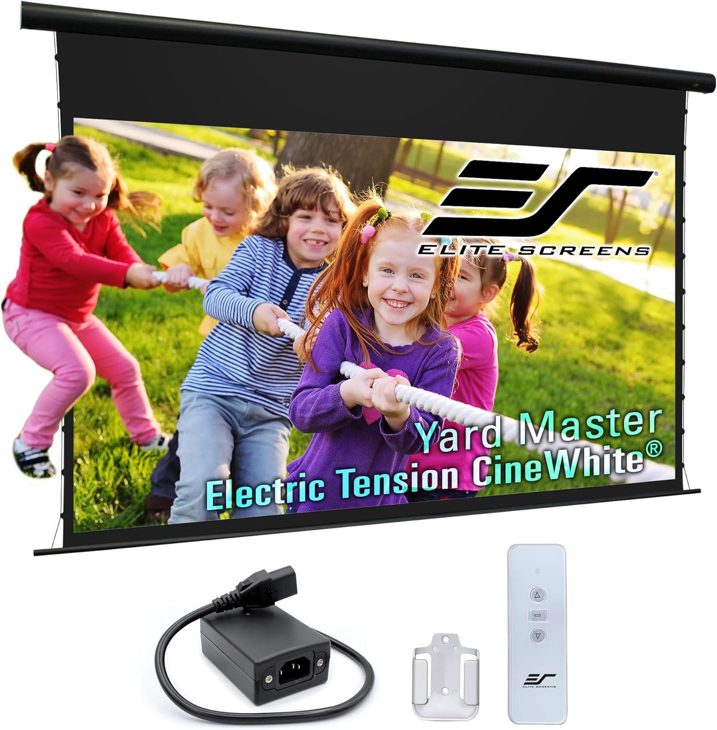 Elite Screens Yard Master Manual Projector Screen, 100-inch Outdoor Rain Water Resistant 16:9, 8K 4K Ultra HD 3D Movie Theater Cinema Front Projection, OMS100HM |US Based Company 2-YEAR WARRANTY