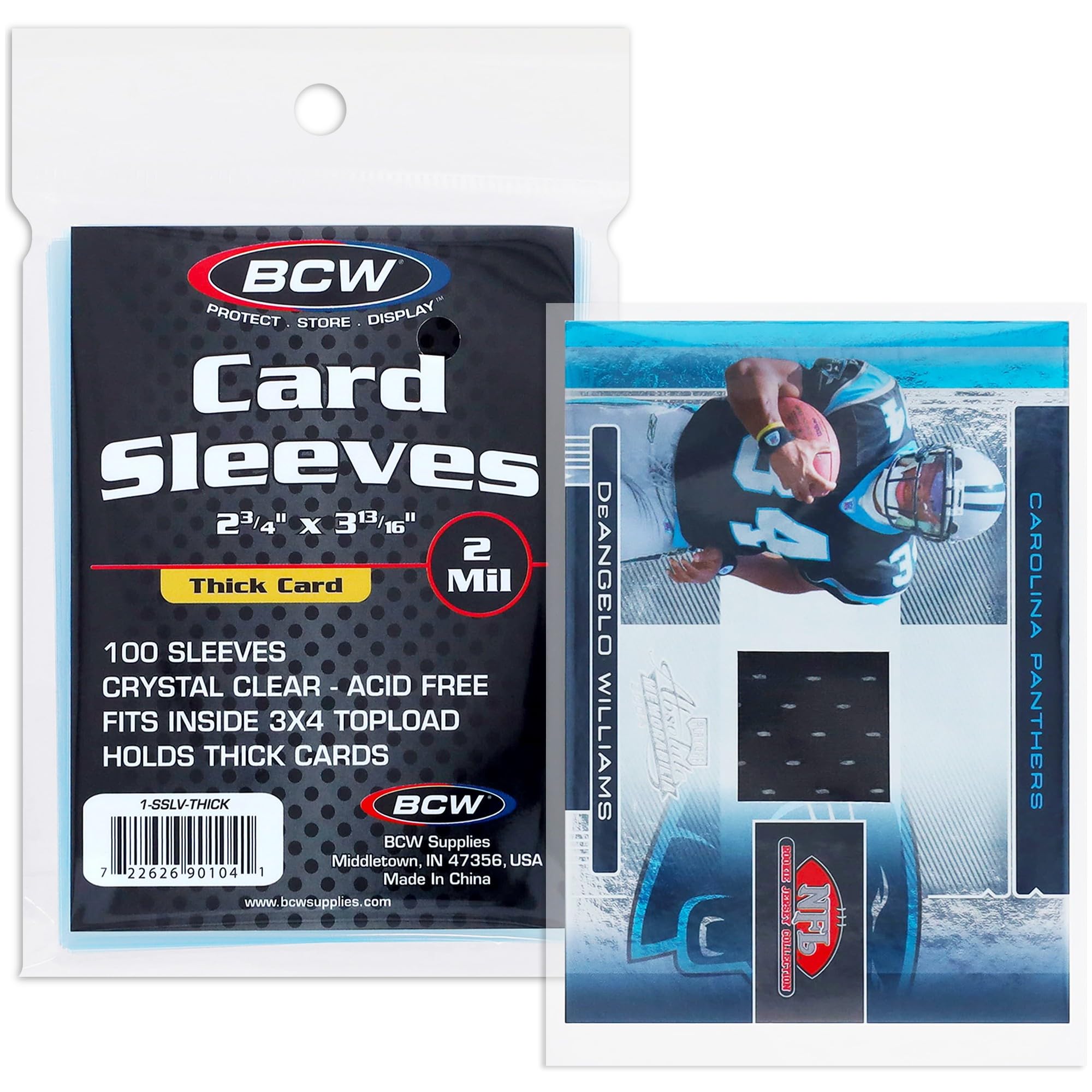 BCW 1-SSLV-Thick Thick Card Soft Sleeves for Sports and Non-Sports