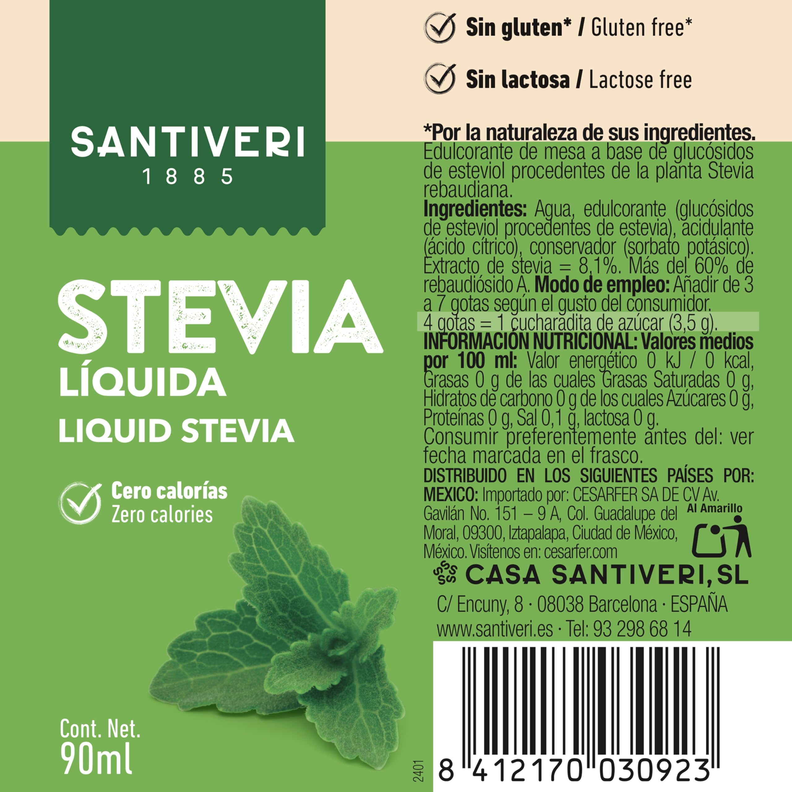 Santiveri - Stevia Liquido - 90ml