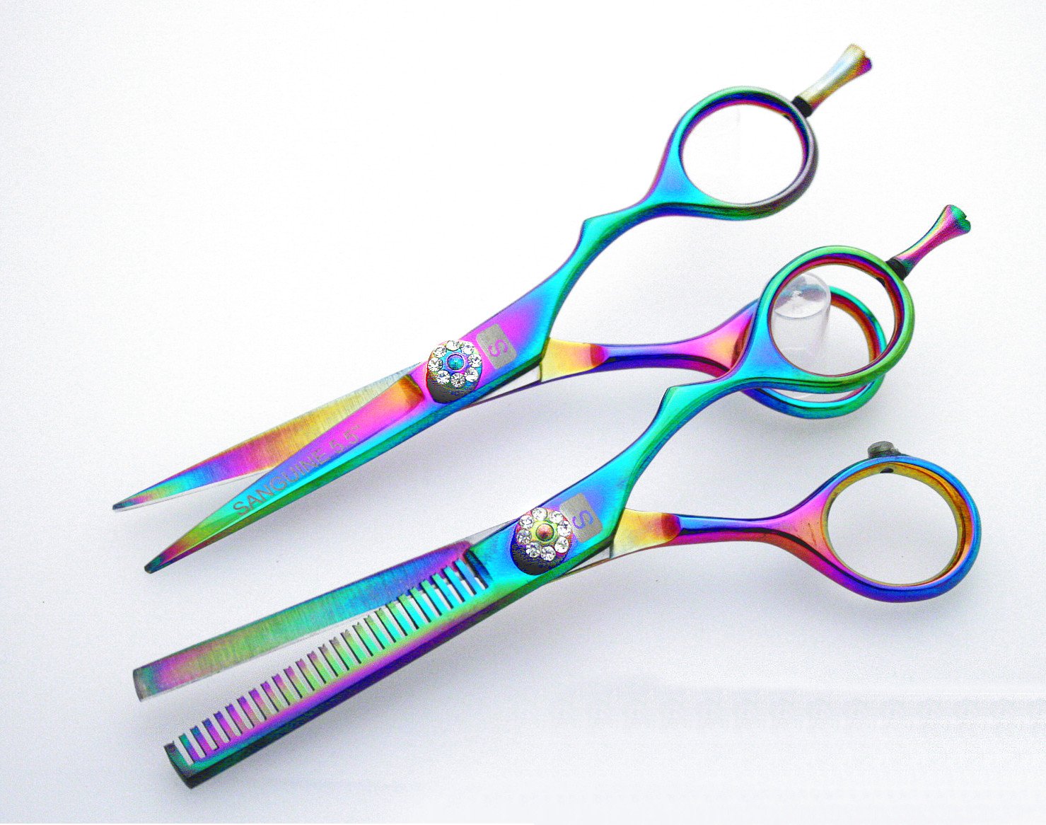 Ciseaux de coiffure professionnels et ciseaux à effiler de 14 cm pour désépaissir les cheveux